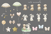 Teddy bear Boho rainbow Baby shower, an Animal Illustration by Solo Art Original (Thumbnail 3 of 9)