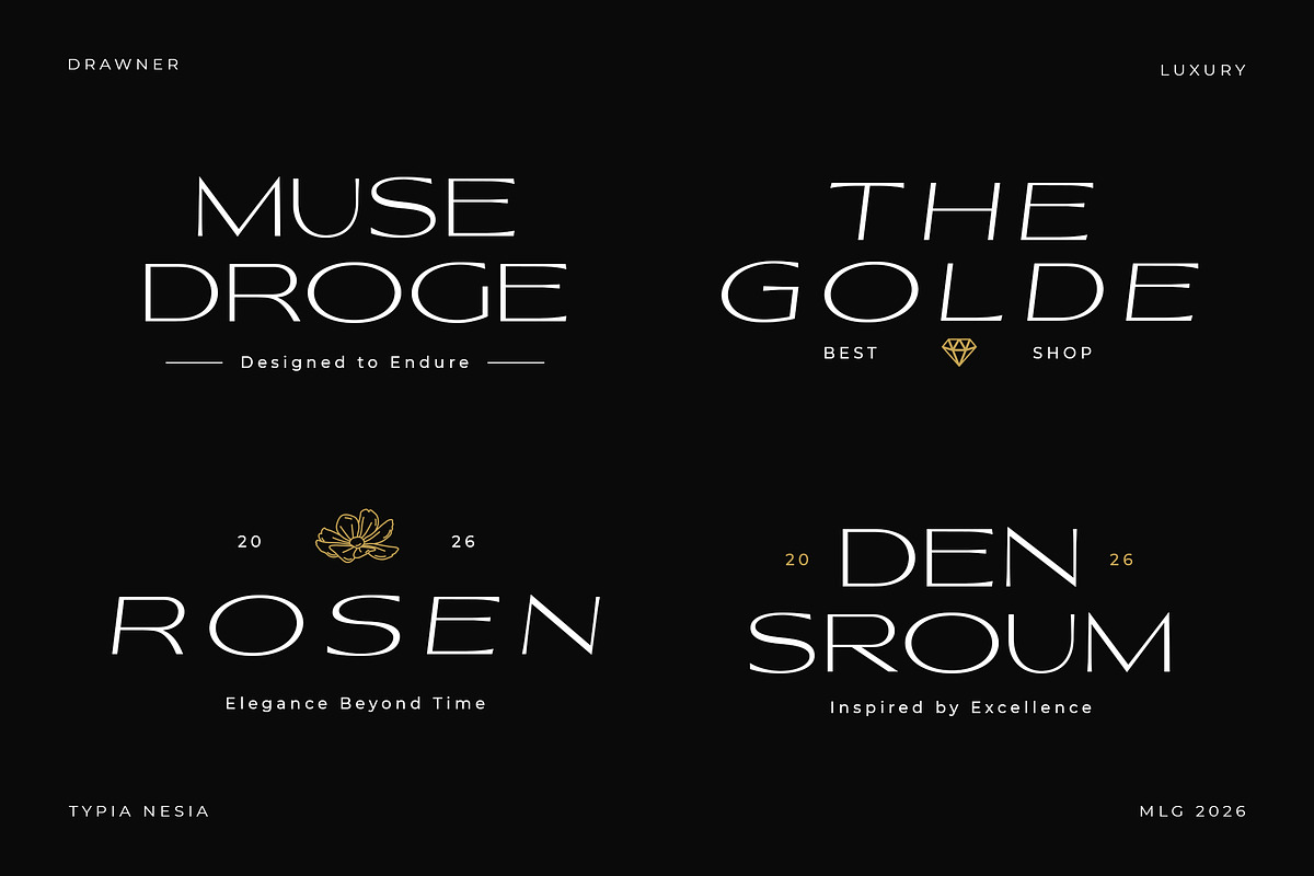 Dawner - Luxury Wide Thin Sans Serif, a Sans Serif Font by Typia Nesia (Photo 5 of 12)