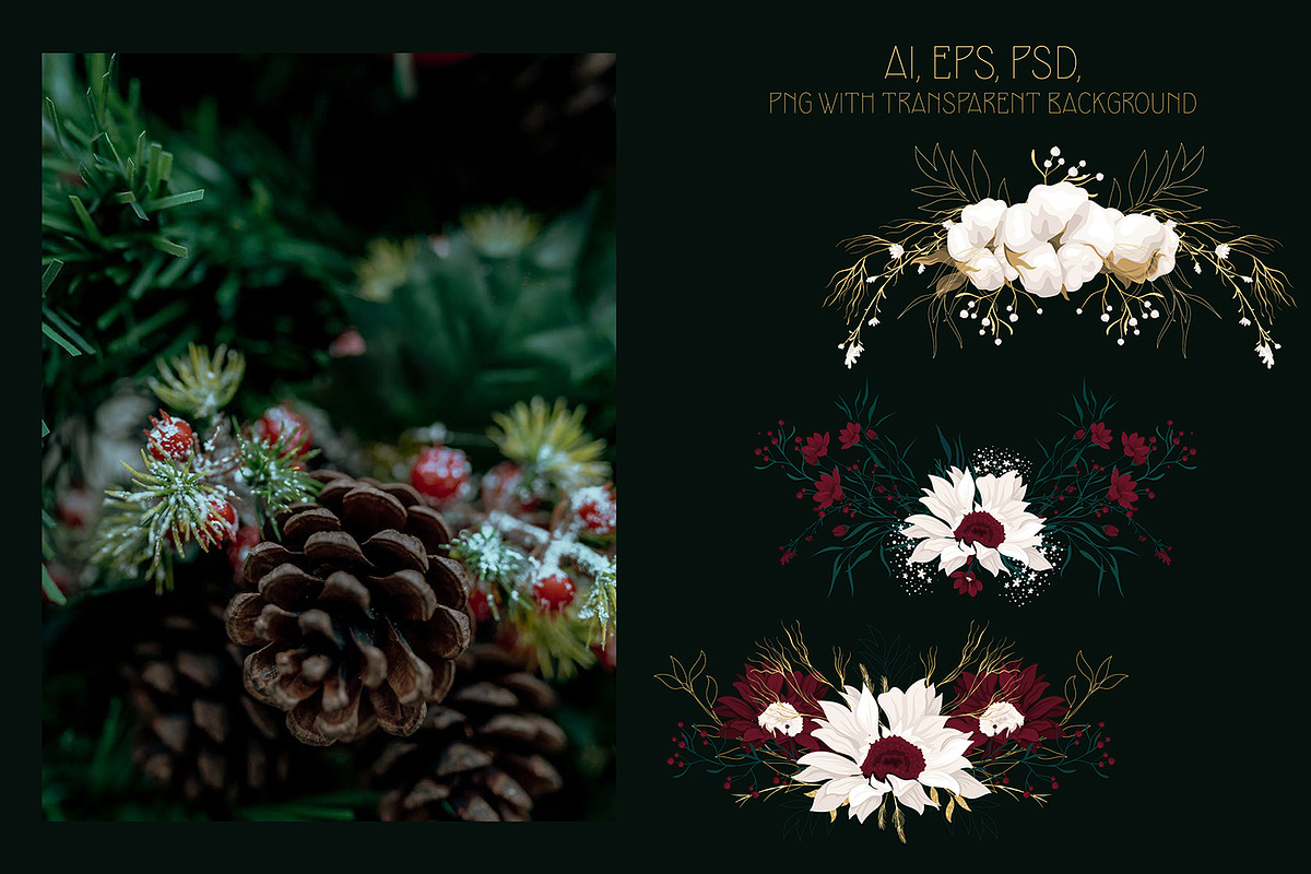 Elegant Vector Christmas, an Object Graphic by HmarkaShop (Photo 7 of 7)