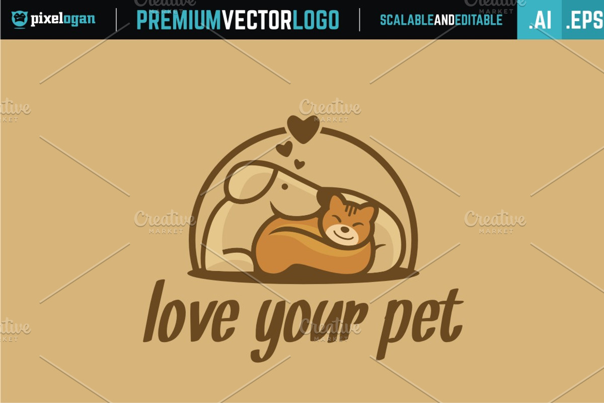 Love Pet Logo, a Branding & Logo Template by pixelogan (Photo 2 of 2)