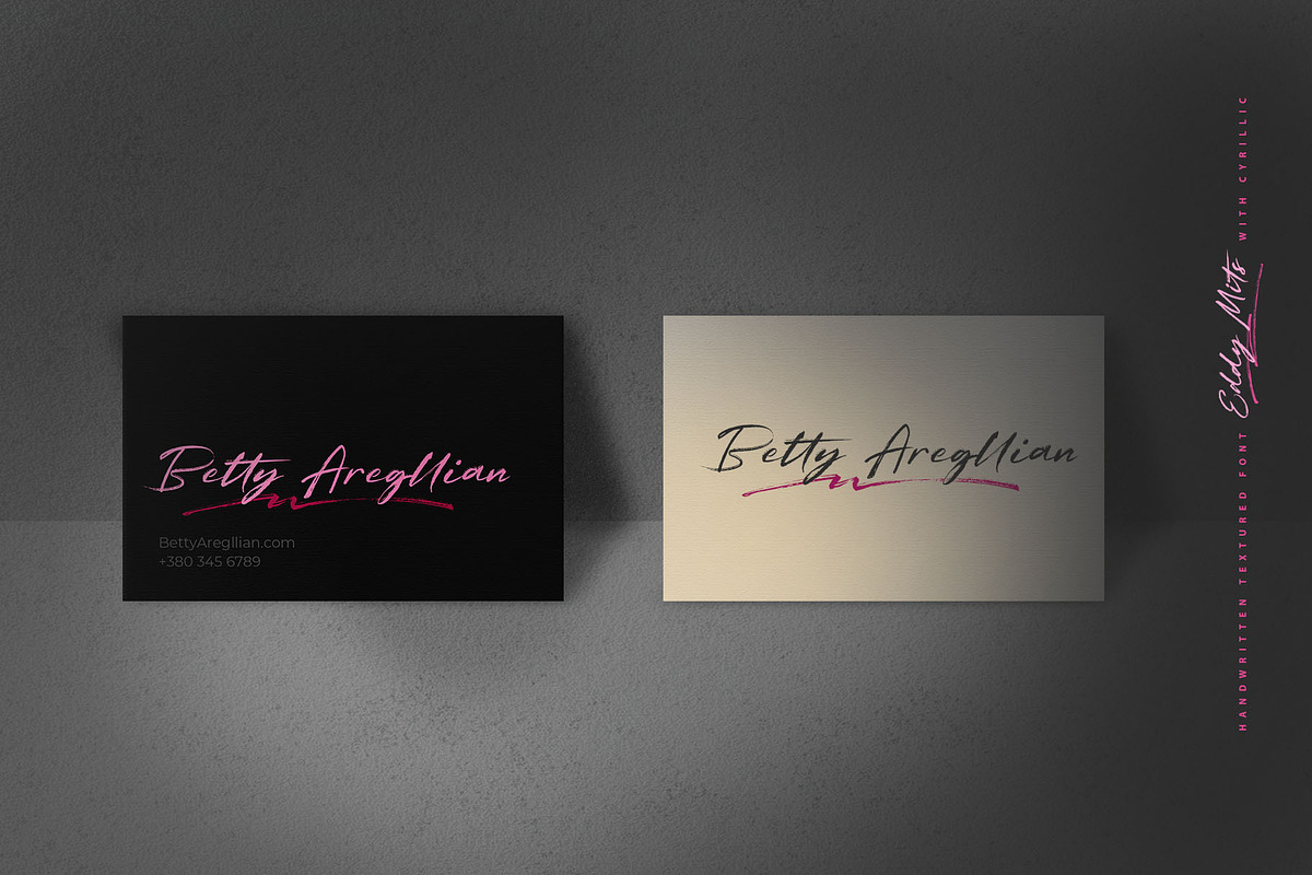 Eddy Mits Cyrillic Textured Font, a Script Font by IraDvilyuk (Photo 9 of 11)