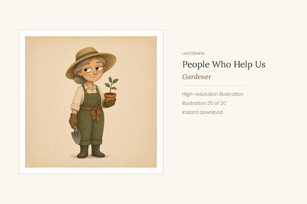People Who Help Us Clip Art, a Person Illustration by LanternkinStudio (Photo 12 of 13)