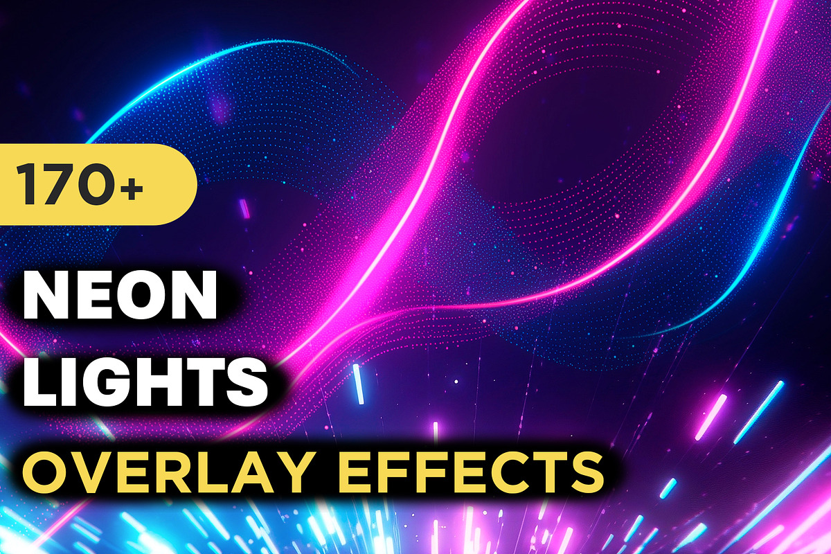 170+ Neon Lights Effects Overlays, an Object Graphic by Mikel Blazgad (Photo 1 of 10)