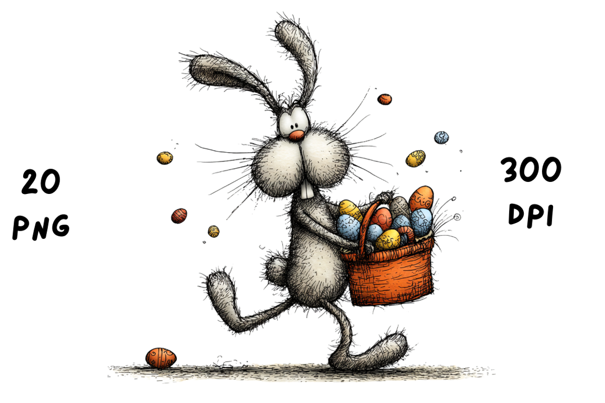 Whimsical Floral Easter Rabbit, an Animal Illustration by GiraffeCreative (Photo 13 of 20)