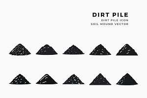 Dirt Pile Icon Vector, an Icon by Akatype Studio