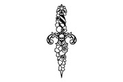Ornamental Dagger Silhouette Bundle, an Object Illustration by Gaye Art (Thumbnail 4 of 15)