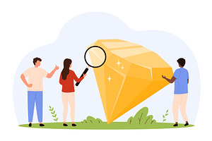 Large Shiny Diamond design, an Object Illustration by Flashvector