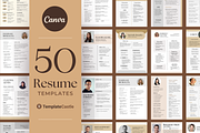 50 Professional Resume Templates, a Templates & Theme by TemplateCastleStore (Thumbnail 1 of 10)