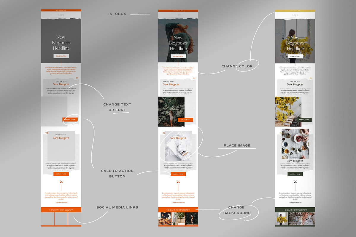 Blog/Influencer Newsletter Template, an Email Template by ONYU Studio (Photo 4 of 5)