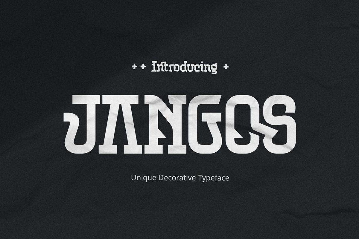 Jangos - Unique Decorative Font, a Slab Serif Font by Grontype (Photo 1 of 9)