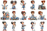 Whimsical Nurse PNG Clipart, an Illustration by OK Design (Thumbnail 3 of 6)