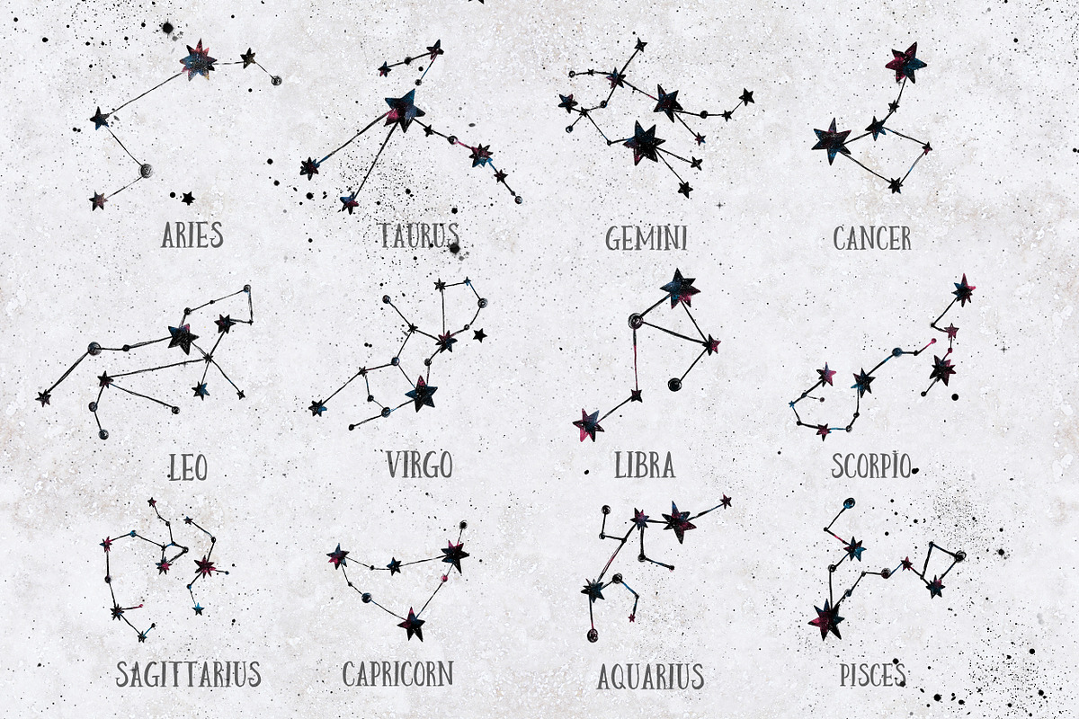 Magic Zodiac Constellations + Bonus, a Decorative Illustration by anvinoart (Photo 5 of 10)