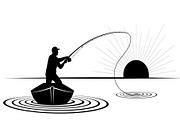 50 Fishing Boat Silhouette Vector, an Illustration by Gaye Art (Thumbnail 9 of 20)