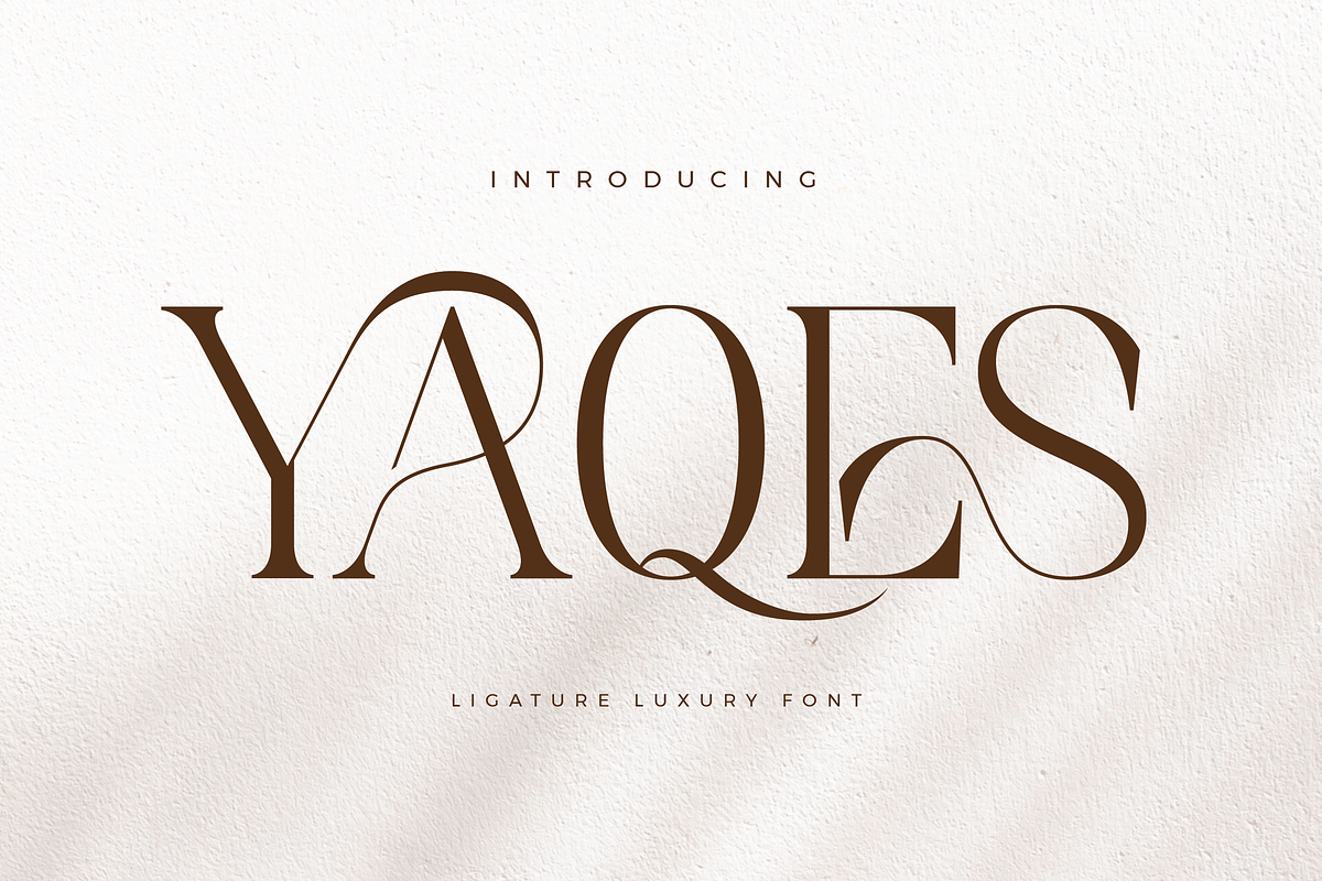 Yaqes - Ligature Luxury Font, a Serif Font by Aqeel_Art (Photo 1 of 9)