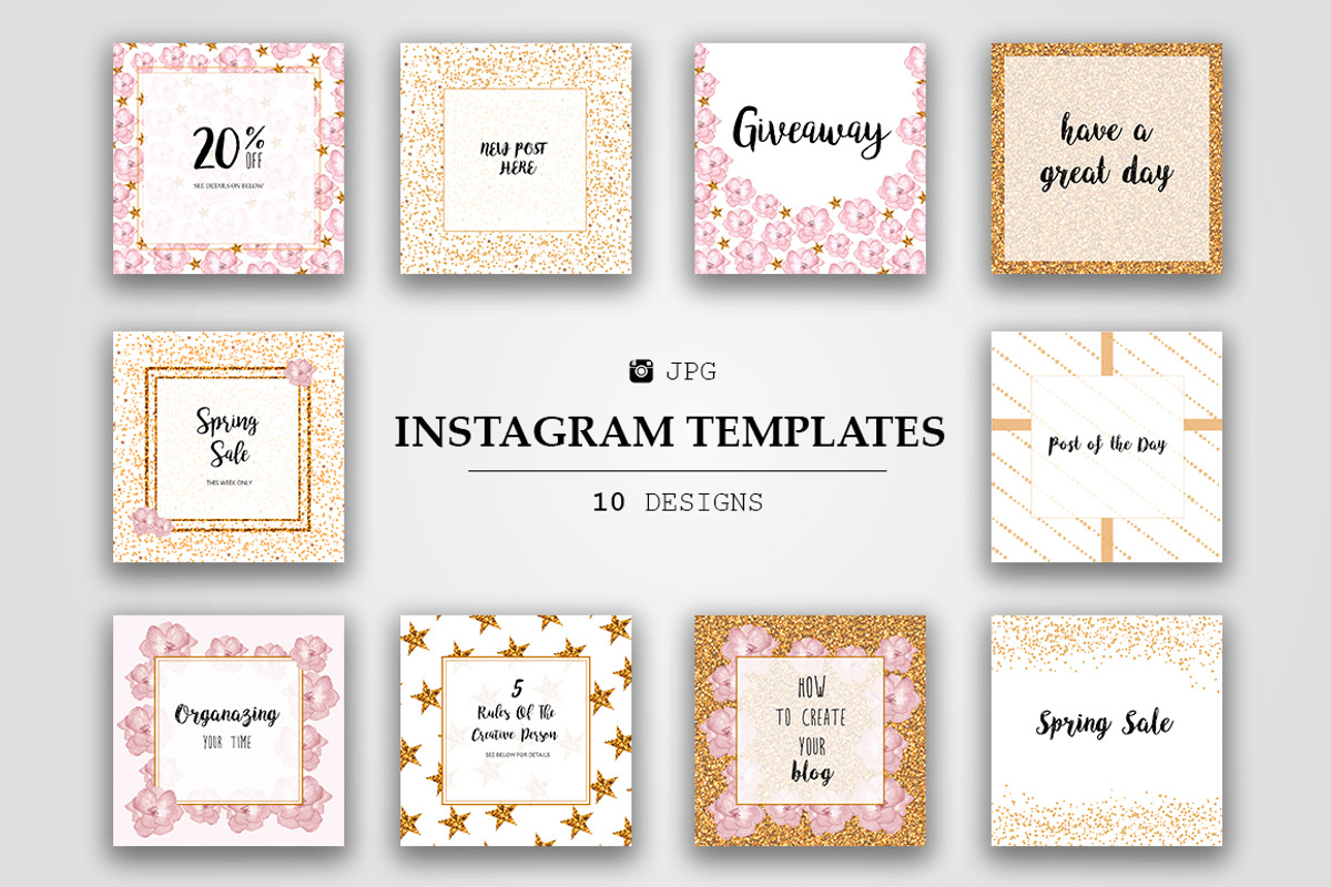 Instagram Designs, a Templates & Theme by kate_illustration (Photo 1 of 3)