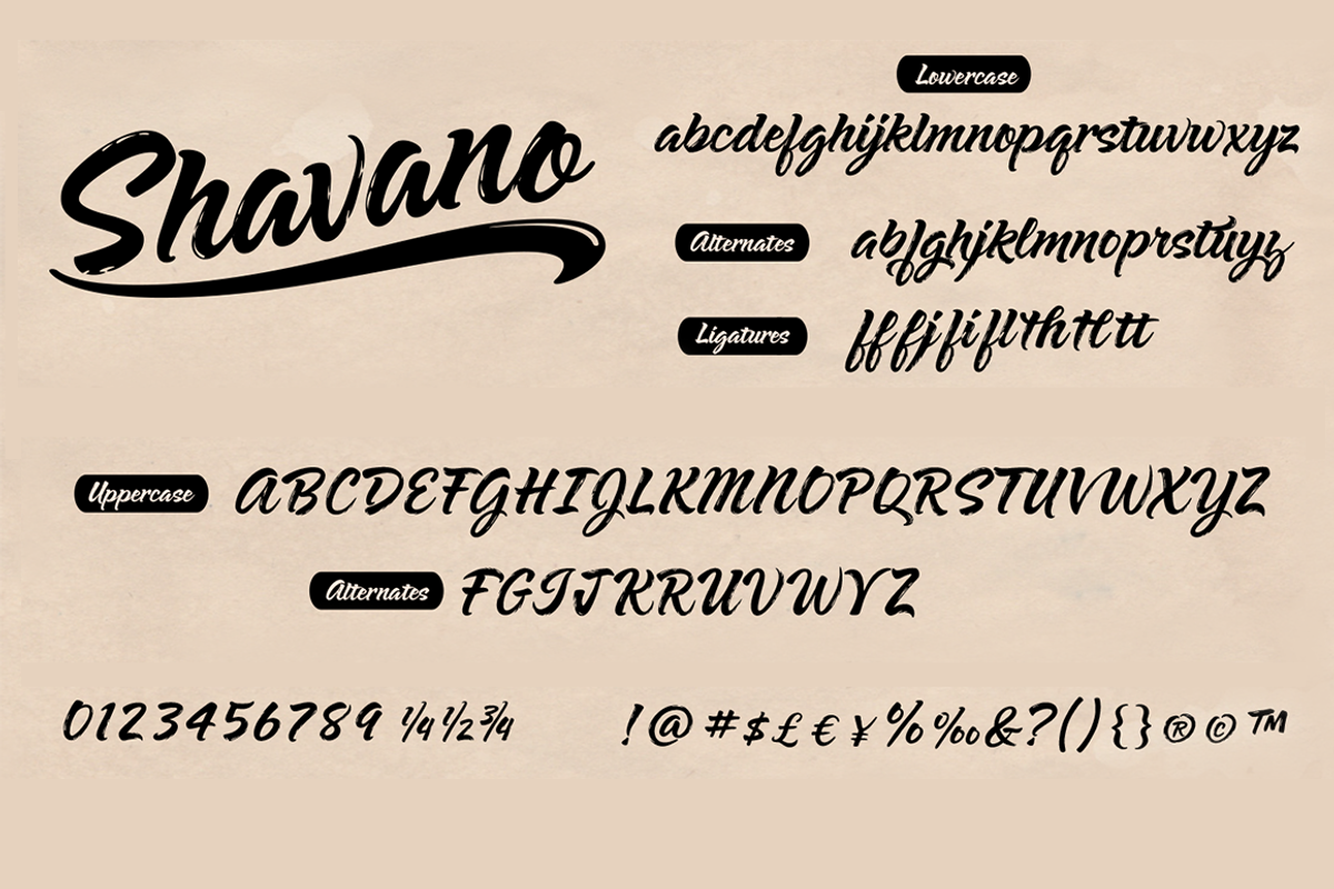 Shavano, a Bold & Beautiful font preview 4