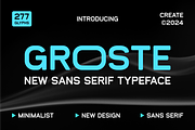 Groste - Sans Serif Typeface, a Sans Serif Font by MaikoHatta (Thumbnail 1 of 7)
