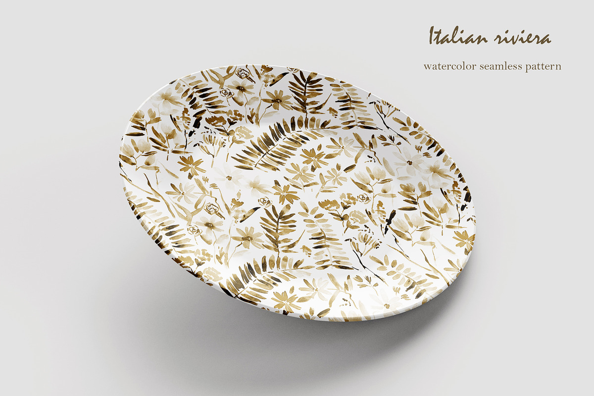 Italian riviera - floral seamless, a Pattern Graphic by Katerina Tova (Photo 6 of 14)