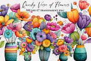 Quirky Vase of Flowers Clip Art, an Illustration by Designworld (Thumbnail 1 of 5)