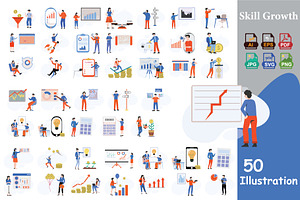 Skill Growth Illustration Pack, an Illustration by Vector Portal