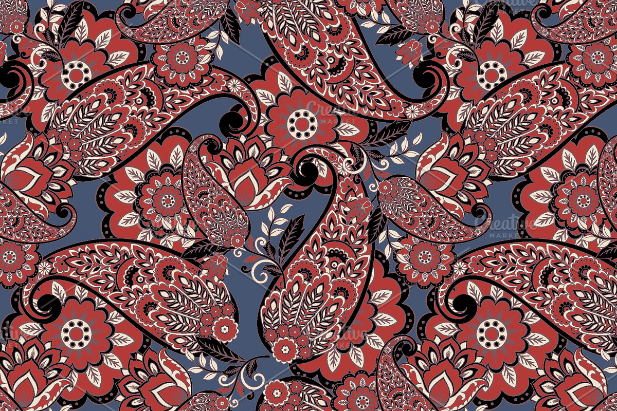 Beautiful paisley seamless pattern, a Pattern Graphic by antalogiya (Photo 3 of 7)
