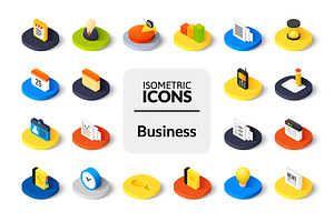Isometric icons - Business