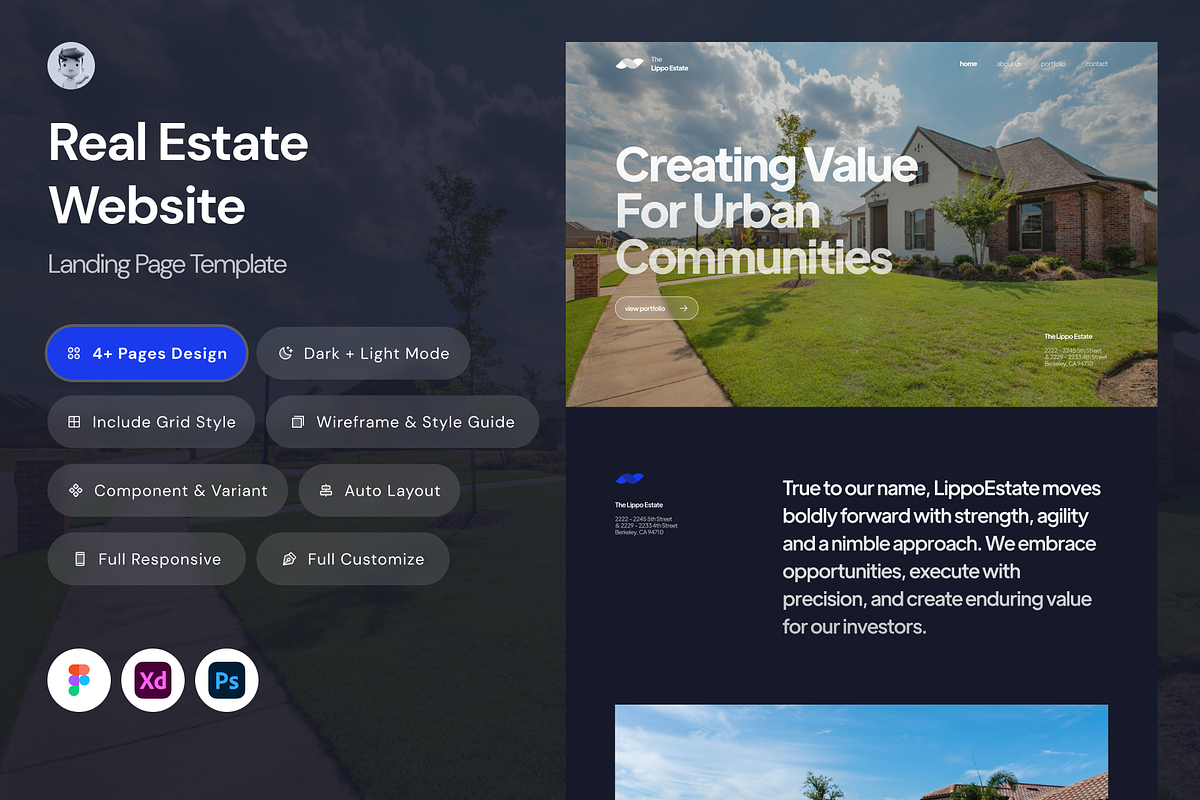 Real Estate Landing Page Template, a Landing Page Template by andrisetiawannn (Photo 1 of 6)