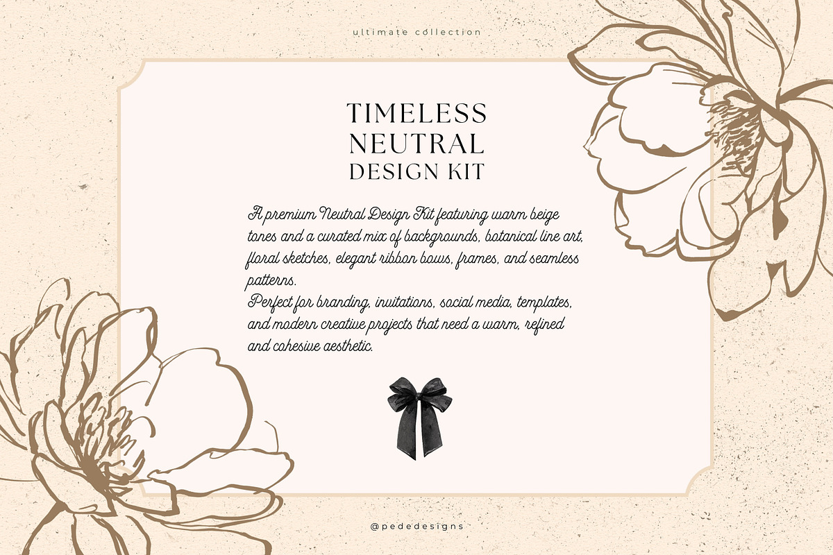 Timeless Neutral Design Kit, a Decorative Illustration by PeDe Designs (Photo 4 of 15)