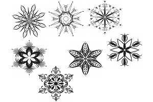 Snowflakes Set 2 Procreate Brush