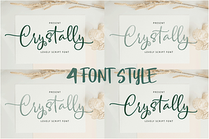 Crystally (4) Script Font off70%