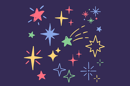 Doodle sparkles, an Illustration by Cmeree