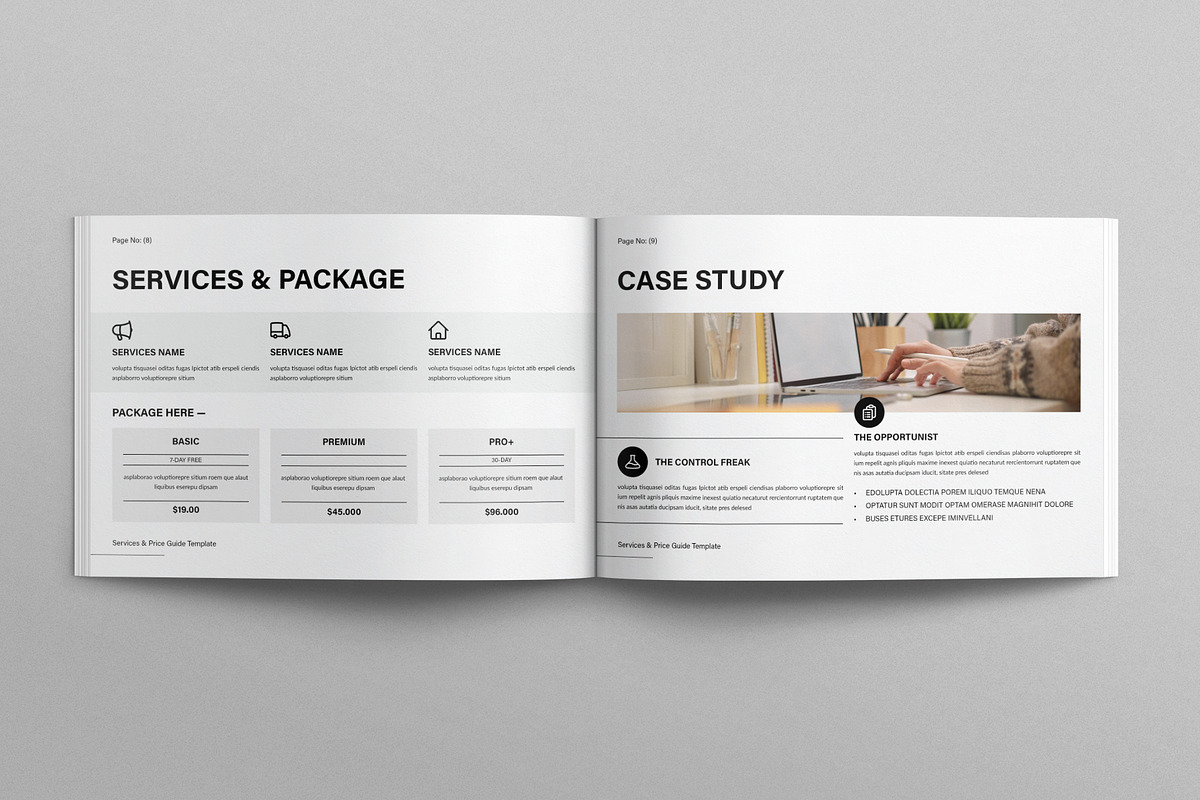 Service & Pricing Guide Template, a Brochure Template by E-Type (Photo 4 of 7)