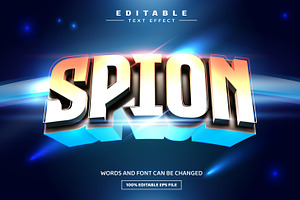 Spion 3D Editable Text Effect