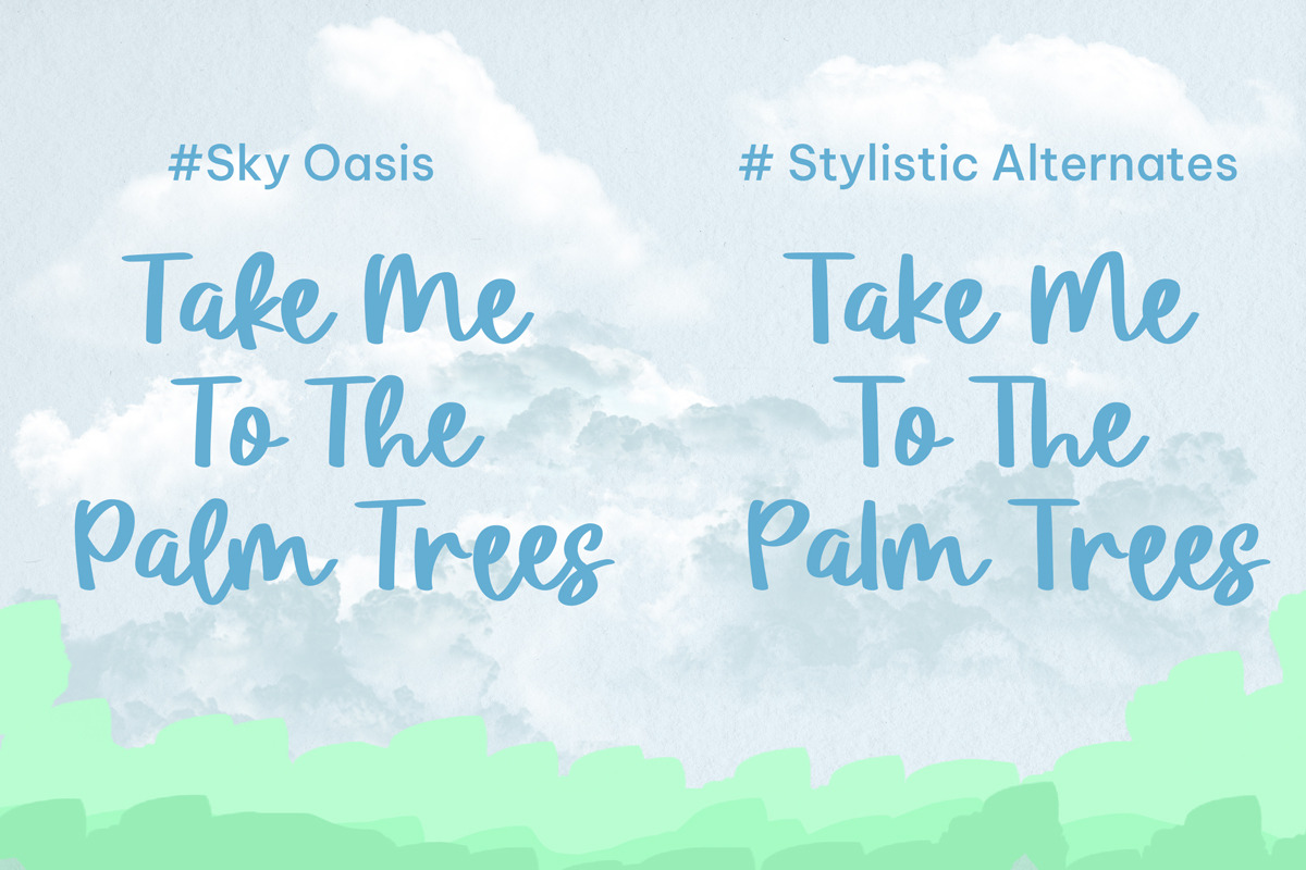 Sky Oasis Script Font