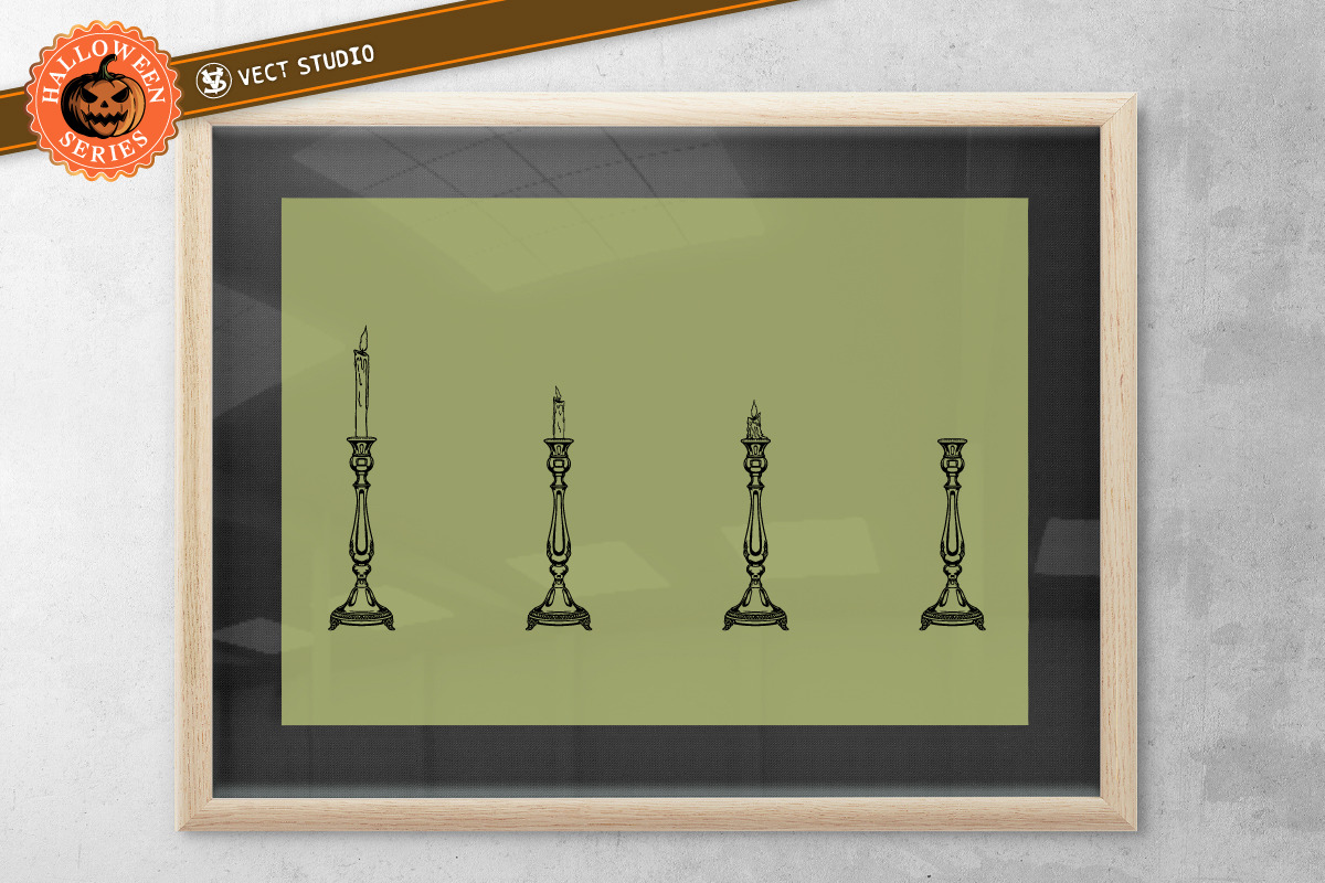 12 Candelabra Halloween Stamp Brush, a Brush Add-On by vectstudio (Photo 8 of 10)