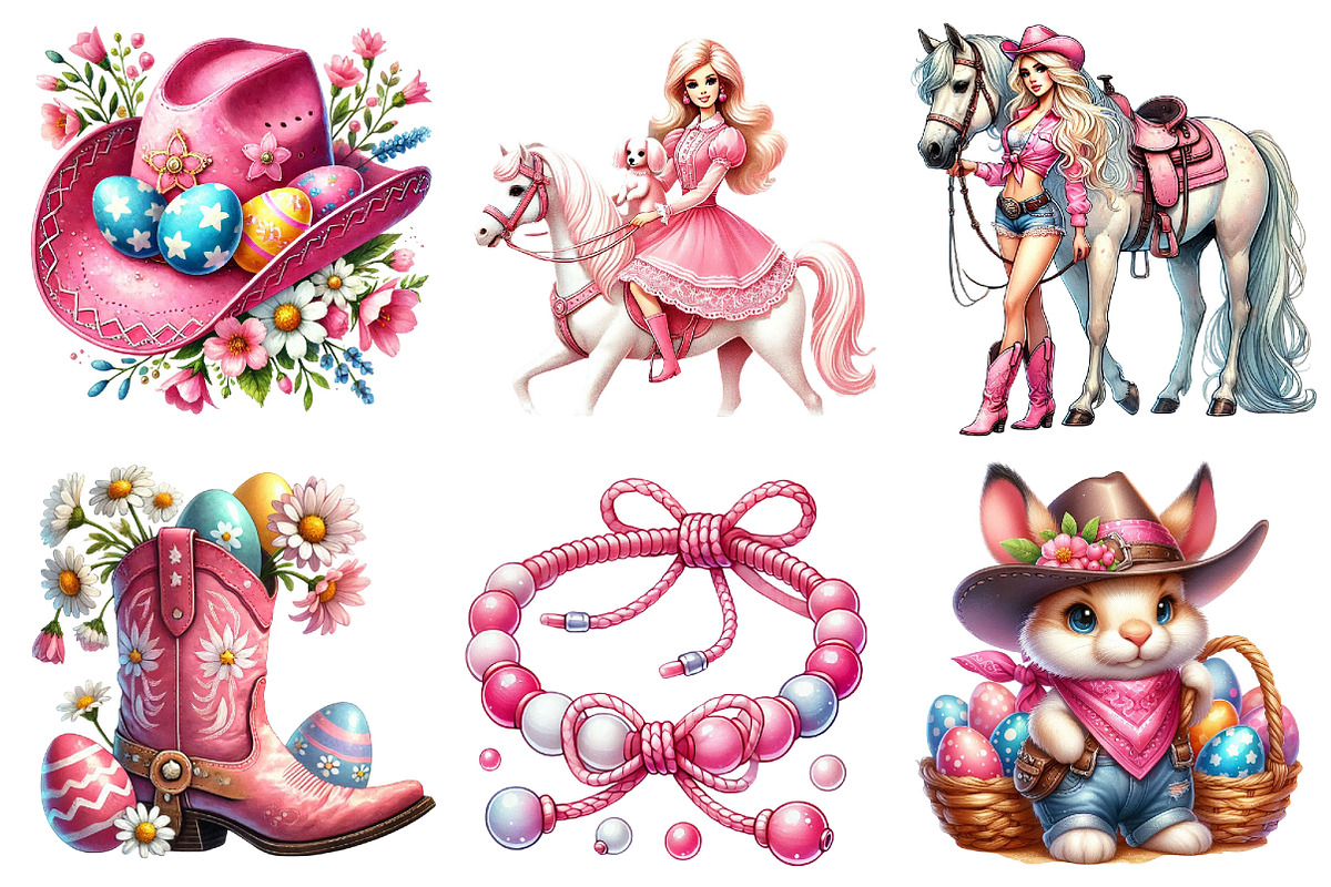 Watercolor Pink Western Easter PNG, a Graphic by CitraGraphics (Photo 3 of 4)