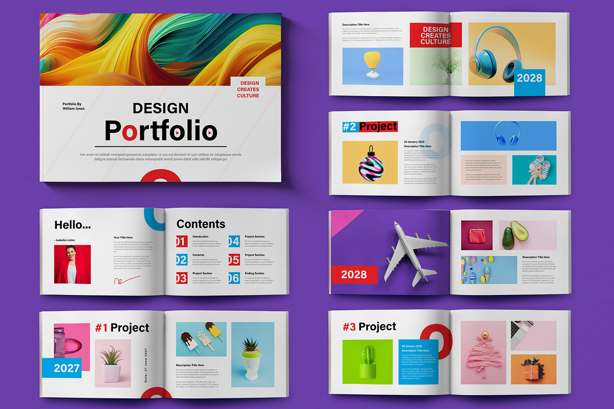 Colorful Creative Portfolio Layout