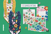 Modern Floral Clipart & Patterns, a Seasonal Illustration by Ejevyaka (Thumbnail 4 of 8)