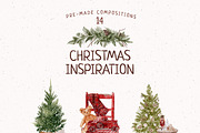 Christmas Inspiration Watercolor set, a Seasonal Illustration by Yakovleva Margarita (Thumbnail 9 of 19)