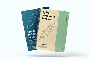 Spiral Notebook Mockup A4 - 8 Views