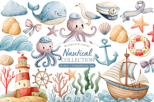 Under the Sea Marine PNG Set, an Illustration by MockupWizard