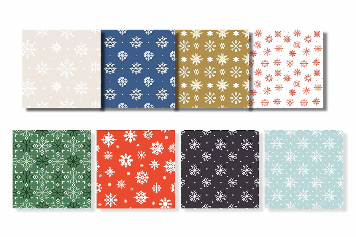 Christmas Snowflakes Clipart pattern, an Object Graphic by Riots Brush (Photo 4 of 6)