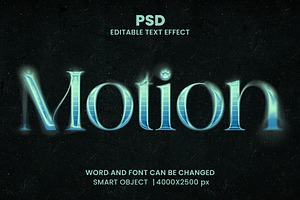 Motion Blur 3D Text Effect PSD