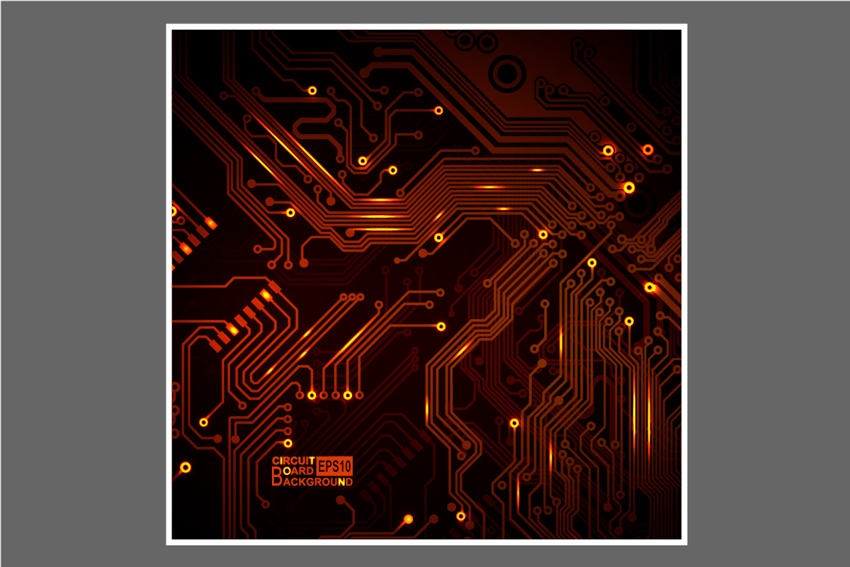 -50% Circuit boards backgrounds set, a Background Graphic by frost_newt (Photo 2 of 11)