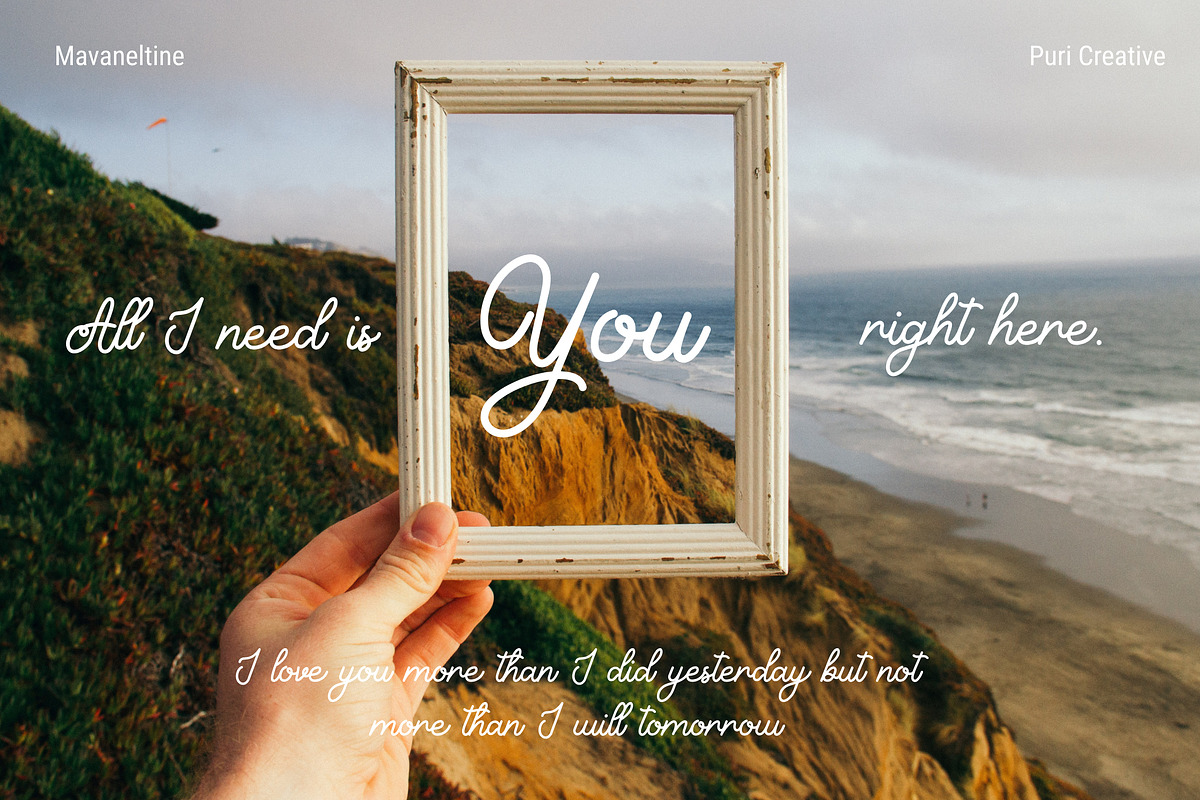 Mavalentine - Handwritten Font, a Script Font by PuriCreative (Photo 10 of 10)