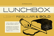 Lunchbox: A Simple Retro Font, a Sans Serif Font by DeliFreshTypeCo. (Thumbnail 1 of 8)