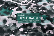 TEAL FLOWERS seamless patterns, a Pattern Graphic by ANAKOTO (Thumbnail 13 of 13)