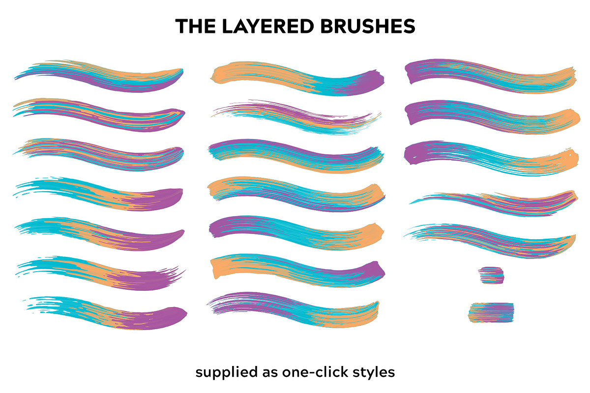 Multi-color, Mixed Paint Brushes, a Brush Add-On by The Artifex Forge (Photo 9 of 9)