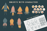 Space adventure. Clipart for kids, an Animal Illustration by RinaKustova (Thumbnail 4 of 19)