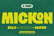 Mickon Font Family, a Sans Serif Font by Asenbayu (Thumbnail 1 of 15)